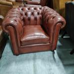 Nieuwe Chesterfield club fauteuil cognac leer + LEVERING, Huis en Inrichting, Fauteuils, Chesterfield, Nieuw, Ophalen of Verzenden