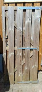 Stevige houten Tuindeur 180x83, Tuin en Terras, Ophalen, Zo goed als nieuw, Hout, 150 tot 200 cm