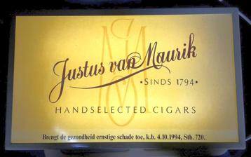 Sigaren Justus van Maurik reclame Lichtbak beschikbaar voor biedingen