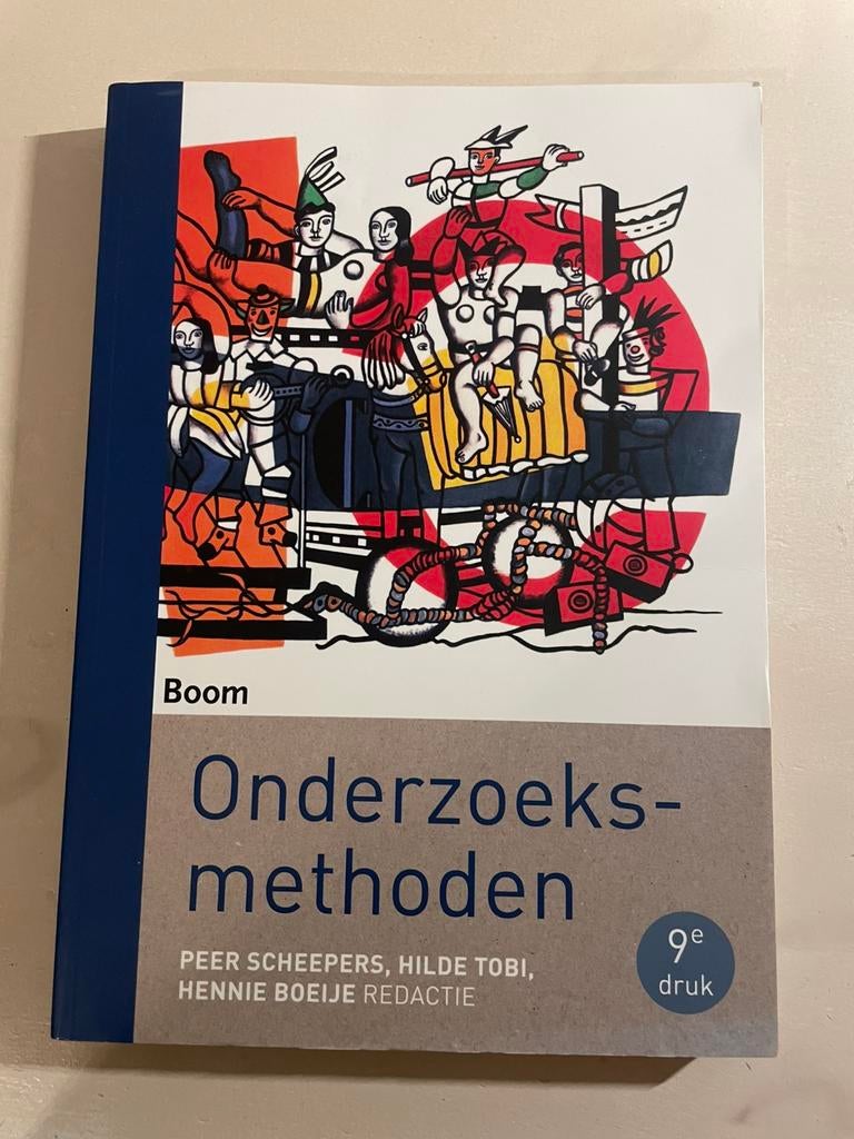 Boek Onderzoeksmethoden, negende druk, Verzenden, Beta, Zo goed als nieuw, WO