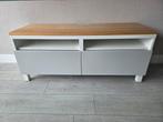 Ikea Besta tv meubel met lades 120cm breed wit en grijs, Ophalen, Gebruikt, 100 tot 150 cm, Minder dan 100 cm