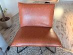Fauteuil cognac, Gebruikt, Bruin, Ophalen of Verzenden, Leer