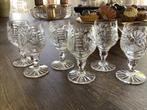 6 vintage kristallen glaasjes. Prachtig  geslepen, Ophalen of Verzenden
