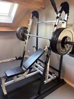 Halterset 97,5kg Bumperplates - 20kg Olympische barbel - squ, Sport en Fitness, Fitnessmaterialen, Ophalen, Zo goed als nieuw