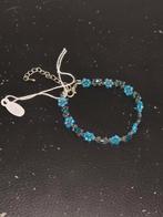 Handgemaakte Lichtblauwe Bloemenarmband, Ophalen of Verzenden, Nieuw, Blauw