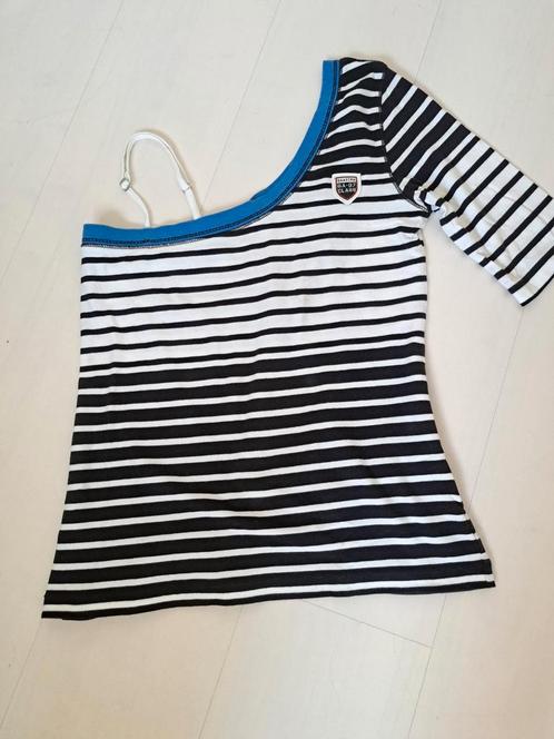 Bretonse Streep top trui Gaastra L wit zwart blauw, Kleding | Dames, Tops, Zo goed als nieuw, Maat 42/44 (L), Blauw, Korte mouw