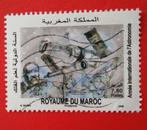 Marokko 2008 pz int astronomy year, Postzegels en Munten, Postzegels | Afrika, Marokko, Ophalen of Verzenden, Gestempeld