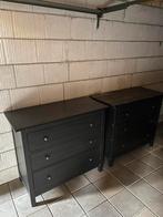 2x Hemnes Ladekast Zwart - Opknapper, Ophalen, Gebruikt, 50 tot 100 cm, Ikea Hemnes ladekast commode