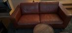 Mooie Machalke bruin lederen tweezitsbank, Ophalen, 150 tot 200 cm, Tweepersoons, Zo goed als nieuw