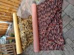 2 rollen stof tijgerprint bruin en geel, Hobby en Vrije tijd, Stoffen en Lappen, Ophalen, Bruin, 120 cm of meer, 200 cm of meer