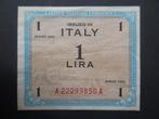 1 Lire 1943 Italië AMC p-M10b (01) WW2, Verzenden, Italië, Los biljet