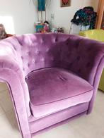 paarse fauteuil, Ophalen, Gebruikt, Minder dan 75 cm, Stof