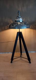 Staande schemerlamp met marrokaanse kap., Ophalen of Verzenden, Rond, 50 cm of meer