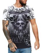 SALES! 1492 Zwart wit skelet t-shirt maat M, Ophalen of Verzenden, Nieuw, Maat 48/50 (M), Zwart