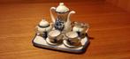 Miniatuur 10 delig serviesje Delfts Blauw, Antiek en Kunst, Ophalen