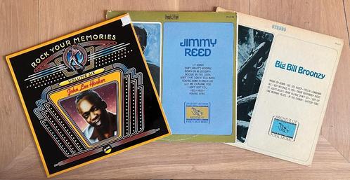3 oude blues albums HOOKER, BROONZY & JIMMY REED ( 3 LPs ), Cd's en Dvd's, Vinyl | Jazz en Blues, Blues, 1960 tot 1980, 12 inch