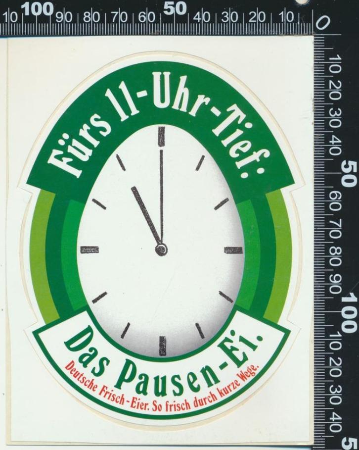 Sticker: Das Pausen Ei, Verzamelen, Stickers, Zo goed als nieuw, Bedrijf of Vereniging, Ophalen of Verzenden