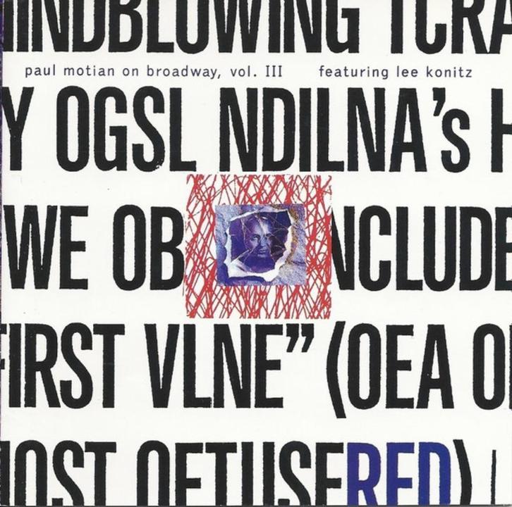 Paul Motian – On Broadway, Vol. III, Cd's en Dvd's, Cd's | Jazz en Blues, Zo goed als nieuw, Jazz, 1980 tot heden, Ophalen of Verzenden