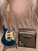 Elektrische gitaar + versterker (klaar voor gebruik), Muziek en Instrumenten, Met versterker, Zo goed als nieuw, Solid body, Ophalen