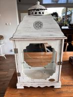 Sfeervol windlicht Riviera Maison stijl, Ophalen, Zo goed als nieuw, Wit, Hout