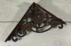 Franse vintage gietijzeren plank drager wandsteun met haan, Ophalen of Verzenden, Gebruikt