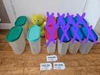 * Tupperware ruimtespaarders 1,7 liter gekleurd, Huis en Inrichting, Keuken | Tupperware, Ophalen of Verzenden, Gebruikt, Groen