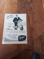 Advertentie van Vespa scooter  uw Vespa wint 't weer 1957, Ophalen of Verzenden, Zo goed als nieuw