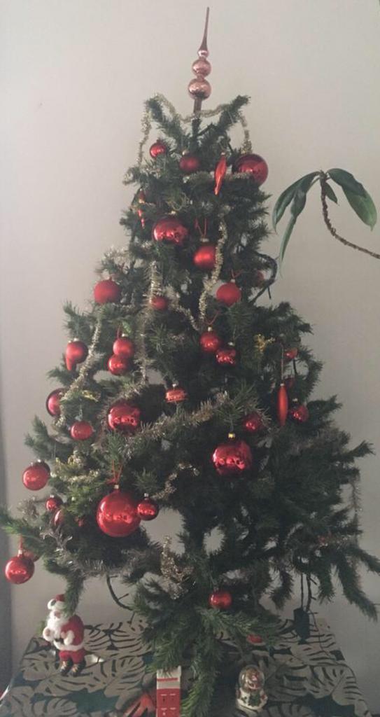 Mooie kerstboom kunst groen exclusief versiering, Diversen, Kerst, Zo goed als nieuw, Ophalen of Verzenden