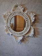Spiegel met Macramé Rand - Ø 50 cm, Rond, Nieuw, Ophalen of Verzenden, Minder dan 100 cm