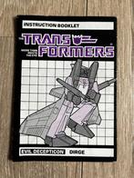 transformers G1: Dirge US instruction booklet rub 1985, G1, Ophalen of Verzenden, Gebruikt, Decepticons