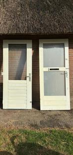 Hardhouten deuren - H: +/- 211 cm, B: +/- 87 cm, D: 4 cm, Ophalen, Gebruikt, 80 tot 100 cm, Buitendeur