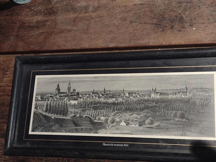 Prent Maastricht 1850, Peijnenburg's koekfabriek, Antiek en Kunst, Kunst | Tekeningen en Foto's, Ophalen of Verzenden