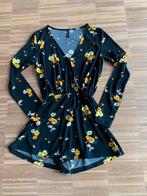 H&M jumpsuit donkerblauw met bloemenprint maat xs 34, Kleding | Dames, H&M, Blauw, Ophalen of Verzenden, Zo goed als nieuw