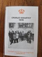 Oranje kwartet 1978, Verzamelen, Koninklijk Huis en Royalty, Ophalen of Verzenden, Zo goed als nieuw