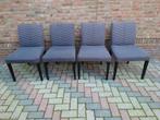 4 grijze Woood eetkamerstoelen, Huis en Inrichting, Ophalen