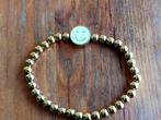 Stainless steel smiley armband, Staal, Ophalen of Verzenden, Zo goed als nieuw, Met bedels of kralen