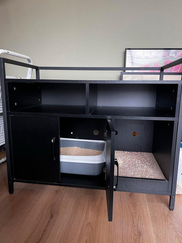 Costway kattenbak kast, Dieren en Toebehoren, Kattenbakken, Zo goed als nieuw, Open, Ophalen