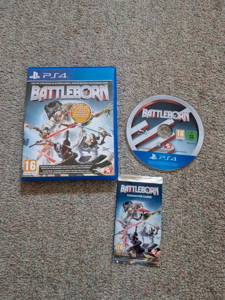 Battleborn PS4 Compleet met Character cards, Spelcomputers en Games, Games | Sony PlayStation 4, Gebruikt, Shooter, 3 spelers of meer
