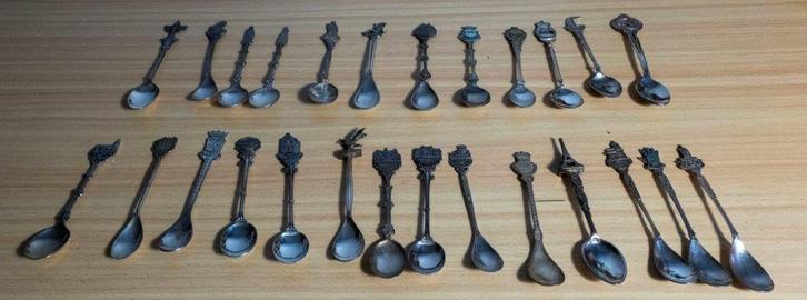 Verzameling theelepeltjes 21 stuks, Antiek en Kunst, Antiek | Bestek, Ophalen of Verzenden