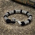 Zwarte Keltische Rune Paracord Heren Armband, Verzenden, Nieuw, Zwart