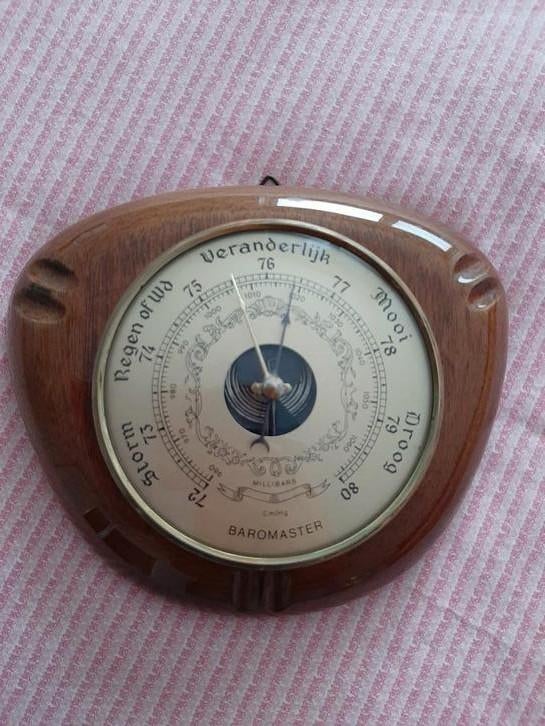 Mooi en goed werkend barometer, Audio, Tv en Foto, Weerstations en Barometers, Ophalen of Verzenden, Zo goed als nieuw, Barometer