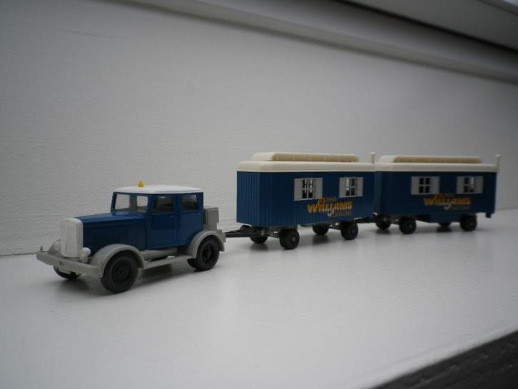 Wiking hanomag st 100 trekker circus Williams, Hobby en Vrije tijd, Modelauto's | 1:87, Zo goed als nieuw, Bus of Vrachtwagen
