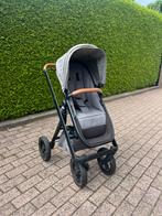 Dubatti kinderwagen - grijs /zwart frame / cognac, Overige merken, Gebruikt, Luchtbanden, Ophalen of Verzenden
