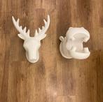 Big Deer Wanddecoratie: Nijlpaard & Rendier Kop, Ophalen, Zo goed als nieuw