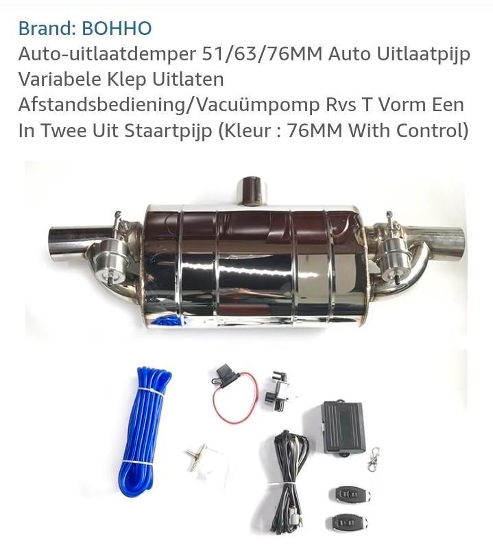 Universele uitlaatdemper met variabele kleppen, Auto-onderdelen, Uitlaatsystemen, Universele onderdelen, Nieuw, Ophalen of Verzenden