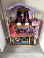 Kidscraft poppenhuis met lift en meubels, Ophalen, Zo goed als nieuw, Poppenhuis