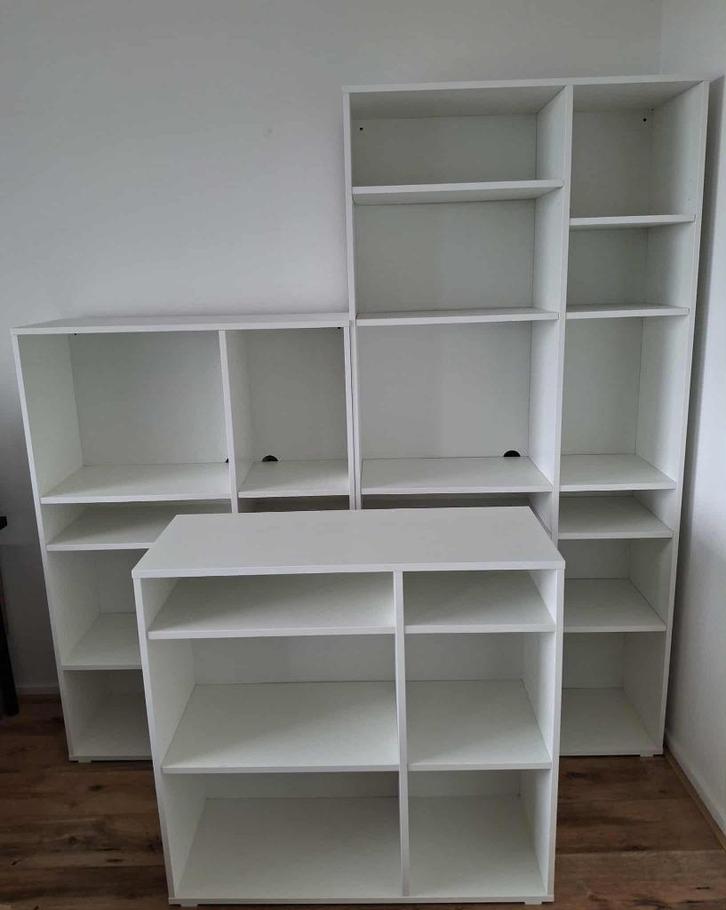 VIHALS Plankencombinatie, wit, Huis en Inrichting, Kasten | Boekenkasten, Gebruikt, 200 cm of meer, 150 tot 200 cm, 25 tot 50 cm