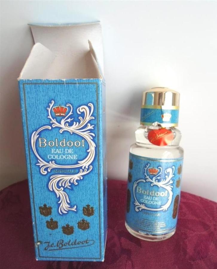 Boldoot Eau de cologne in originele doos. Fles is verzegeld, Verzamelen, Parfumverzamelingen, Nieuw, Parfumfles, Gevuld, Ophalen of Verzenden