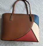 Mooie bruine leren tas met kleur accenten, Verzenden, Nieuw, Bruin, Schoudertasje