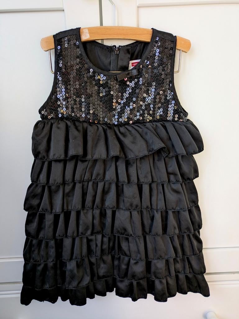 Name It zwart glitter feestjurk maat 98, Kinderen en Baby's, Kinderkleding | Maat 98, Meisje, Ophalen of Verzenden, Zo goed als nieuw